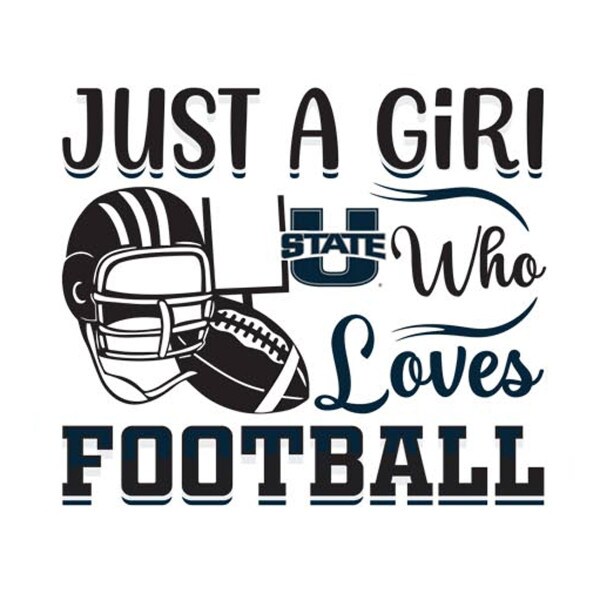 U-State Just A Girl Who Loves Football Sticker